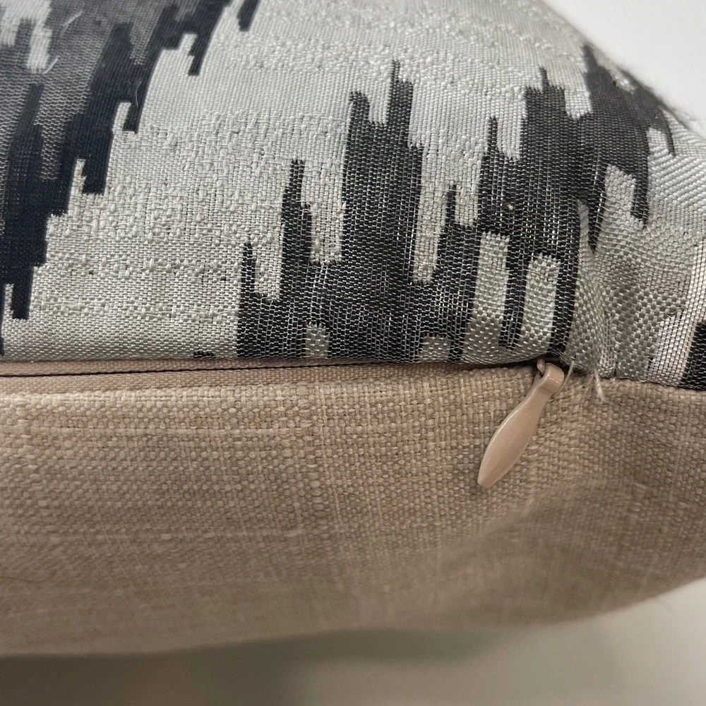 M.STUDIO Black and Gray Chevron Pillow